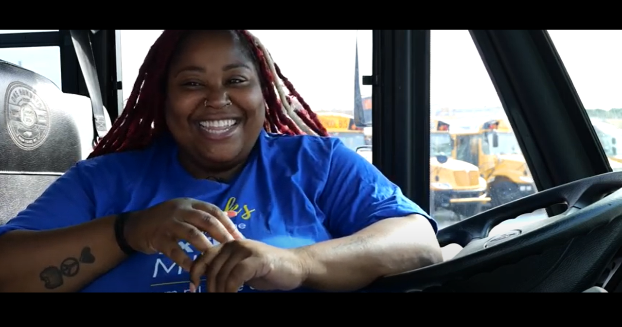 GoldStar Transit bus driver Jasmine Jordan loves her job